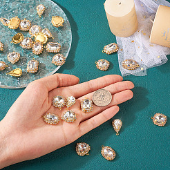 30Pcs 5 Styles Crystal Glass Rhinestone Pendants&nbsp;RB-TA0001-09