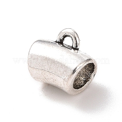 チベットスタイルの合金チューブベイル  ループベイル  ペンダントベイル  アンティークシルバー  8x8.5x5.5mm  穴：1mm  内径：4mm  925個/ 500g&nbsp;PALLOY-P293-191