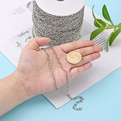 ニッケル遊離鉄手作りチェーンフィガロチェーン母と息子チェーン  溶接されていない  プラチナカラー  スプールで  母のリンク：4x8mm  息子へのリンク：3x4mm  厚さ0.8mm  約328.08フィート（100m）/ロール&nbsp;CHSM024Y-NF