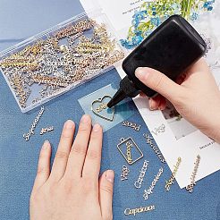 15セット5スタイルの合金カボション  十二星座  ミックスカラー  12個/セット  3セット/スタイル&nbsp;FIND-OC0001-26