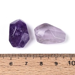 天然石アメジストビーズ  ナゲット  多面カット  12.5~24.5x11.5~20.5x9.5~16mm  穴：1~1.4mm&nbsp;G-N360-11A-04