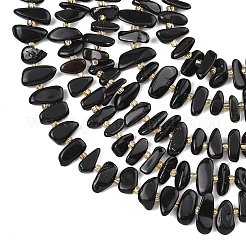 Natural Black Onyx(Dyed & Heated) Beads Strands&nbsp;G-F821-A03-01