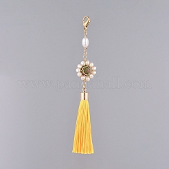 Polyester Tassel Big Pendant Decorations&nbsp;HJEW-JM00379-M