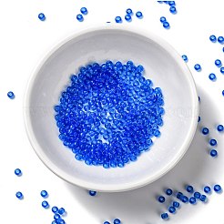 MIYUKIラウンドロカイユビーズ  日本製シードビーズ  （rr150)透明サファイア  8/0  3mm  穴：1mm  約422~455PCS /ボトル  10 G /ボトル&nbsp;SEED-JP0009-RR0150