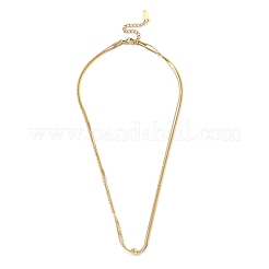201 Stainless Steel Double Layer Necklace with Round Ball Beaded for Women&nbsp;NJEW-D055-01G