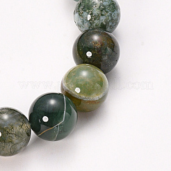 Natural Indian Agate Beaded Stretch Bracelets&nbsp;BJEW-Q692-30-8mm