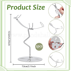 Zinc Alloy Crystal Rock Display Easels&nbsp;ODIS-WH0038-297P
