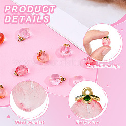30Pcs 3 Colors Glass Pendants&nbsp;GLAA-OC0001-47
