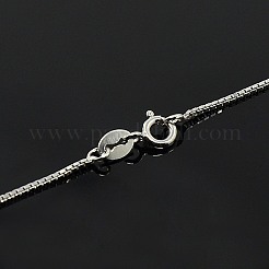 Anti-Tarnish Rhodium Plated 925 Sterling Silver Necklaces&nbsp;STER-M034-40B