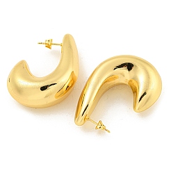 Rack Plating Brass Stud Earrings&nbsp;EJEW-M247-15G