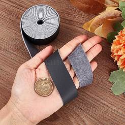 フラットマイクロファイバーイミテーションレザーコード  服飾材料  グレー  25x1.5mm  約2.19ヤード（2m）/ロール&nbsp;LC-WH0006-07B-02