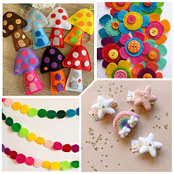 1000Pcs Flat Round Felt Fabric&nbsp;DIY-SC0029-64B