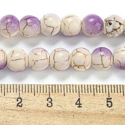 Baking Paint Synthetic Turquoise Beads Strands&nbsp;G-H060-03E