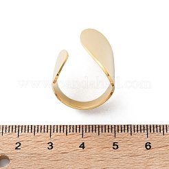 304 Stainless Steel Open Cuff Ring&nbsp;RJEW-Q775-01G