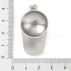 304ステンレスペンダント  帽子チャーム  ゴールデン·ステンレス鋼色  39x22x1.5mm  穴：8.5x4.5mm&nbsp;STAS-K283-09G
