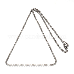 Tarnish Resistant 304 Stainless Steel Cable Chain Necklace&nbsp;STAS-L164A-01P