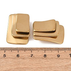304ステンレスペンダント  重ね合わせた長方形のチャーム  ゴールドカラー  24x18x7.5mm  穴：3x6.5mm&nbsp;LS-STAS-Z196-02G
