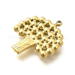 イオンプレーティング（IP）304ステンレスペンダント  ゴールドカラー  ツリー  21x18x3mm  穴：1.4mm&nbsp;STAS-C115-01C-G