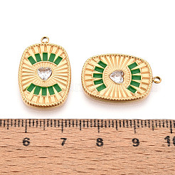 304 Stainless Steel Pave Crystal Rhinestone and Enamel Pendants&nbsp;STAS-T068-29B