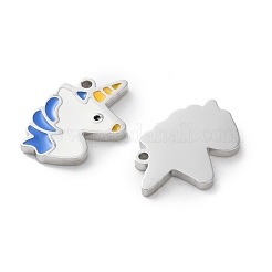304 Stainless Steel Enamel Charms&nbsp;STAS-M102-15P-01