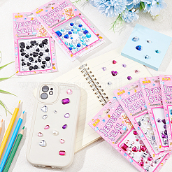 6 Cards 6 Colors Acrylic Rhinestone Stickers&nbsp;STIC-GA0001-02
