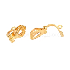 アイロン製クリップ式イヤリングパーツ  ゴールドカラー  12x6x10mm  穴：1.5mm&nbsp;KK-R071-06G
