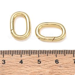 真鍮製スプリングゲート留め具  オーバル  18KGP本金メッキ  18x15x2.5mm&nbsp;KK-CBA50B0-29G