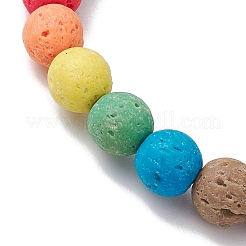 3Pcs Chakra Round Natural Gemstone Beads Stretch Bracelet Sets for Women&nbsp;BJEW-JB10967