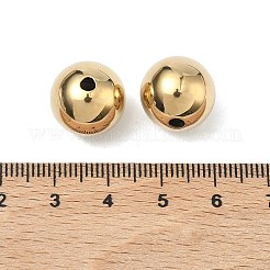 304ステンレススチールビーズ  ラウンド  14KGP本金メッキ  14mm  穴：3mm&nbsp;STAS-A127-03G-02