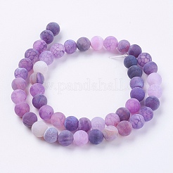 Natural Weathered Agate Beads Strands&nbsp;G-G589-8mm-06