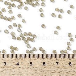 TOHOラウンドシードビーズ  日本製シードビーズ  （369fm）ベージュの裏地付きクリスタルマット  8/0  3mm  穴：1mm  約1110個/50g&nbsp;SEED-XTR08-0369FM