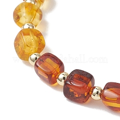Natural Amber Beads Stretch Bracelets for Women&nbsp;BJEW-JB13255