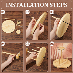 1Set Wood Thread Holder&nbsp;DIY-BC0013-96