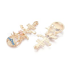 合金とエナメルのペンダント  ピパ  カドミウムフリー＆鉛フリー  ライトゴールド  47.5x22x4mm  穴：1.6mm&nbsp;PALLOY-T092-52KCG