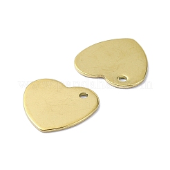 イオンプレーティング（IP）201ステンレススチールチャーム  ハートチャーム  18KGP本金メッキ  13.5x14x1mm  穴：1.5mm&nbsp;STAS-H191-01C-G