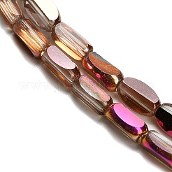 電気メッキガラスビーズセット  オーバル  多面カット  シエナ  6x3.5x2.5mm  穴：1mm  約53~54個/連  11.73''~12.01''（29.8~30.5センチメートル）&nbsp;EGLA-P064-01A-HR01