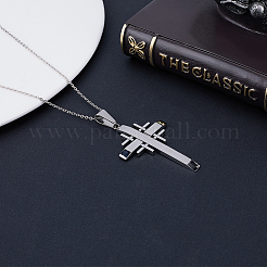 1Pc 304 Stainless Steel Cross Pendants&nbsp;STAS-BBC0005-89
