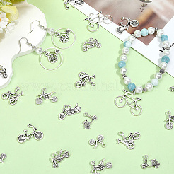 72Pcs 9 Styles Tibetan Style Alloy Pendants&nbsp;TIBEP-SC0003-26