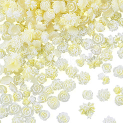 200Pcs Flower & Butterfly Resin Cabochons&nbsp;CRES-TA0001-89D