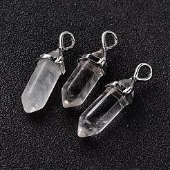 Bullet Natural & Synthetic Mixed Stone Pointed Pendants&nbsp;G-E332-A