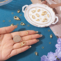 16Pcs 8 Styles Brass Lobster Claw Clasps&nbsp;KK-TA0003-04