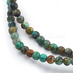 Natural African Turquoise(Jasper) Beads Strands&nbsp;TURQ-G037-4mm
