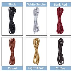 6Pcs 6 Colors Braided Imitation Leather Cords&nbsp;OCOR-DC0001-10B