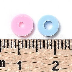 240g24色手作りポリマークレイビーズ  ヒシビーズ  ジュエリー工芸用品のDIY用  ディスク/フラットラウンド  ミックスカラー  6x1mm  穴：2mm  10 G /カラー&nbsp;CLAY-JP0001-10-6mm