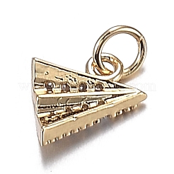 Brass Micro Clear Cubic Zirconia Charms&nbsp;ZIRC-F120-048G
