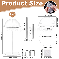 Acrylic Hat/Wig Display&nbsp;ODIS-WH0079-032B-01
