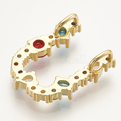 Brass Micro Pave Cubic Zirconia Pendants&nbsp;ZIRC-S061-64U