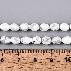 天然石ハウライトビーズ連売り  バレル  多面カット  5.5~6.5x5~5.5mm  穴：1~1.2mm  約57~61個/連  13.98~14.17''（35.5~36センチメートル）&nbsp;G-T142-79