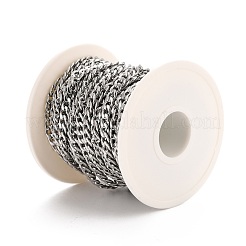 Tarnish Resistant 304 Stainless Steel Cuban Link Chains&nbsp;CHS-K016-02B-P
