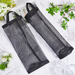 ポリエステルメッシュ収納バッグ  長方形  ハンガーフック付き  グレー  44.5cm&nbsp;ABAG-WH20003-03A